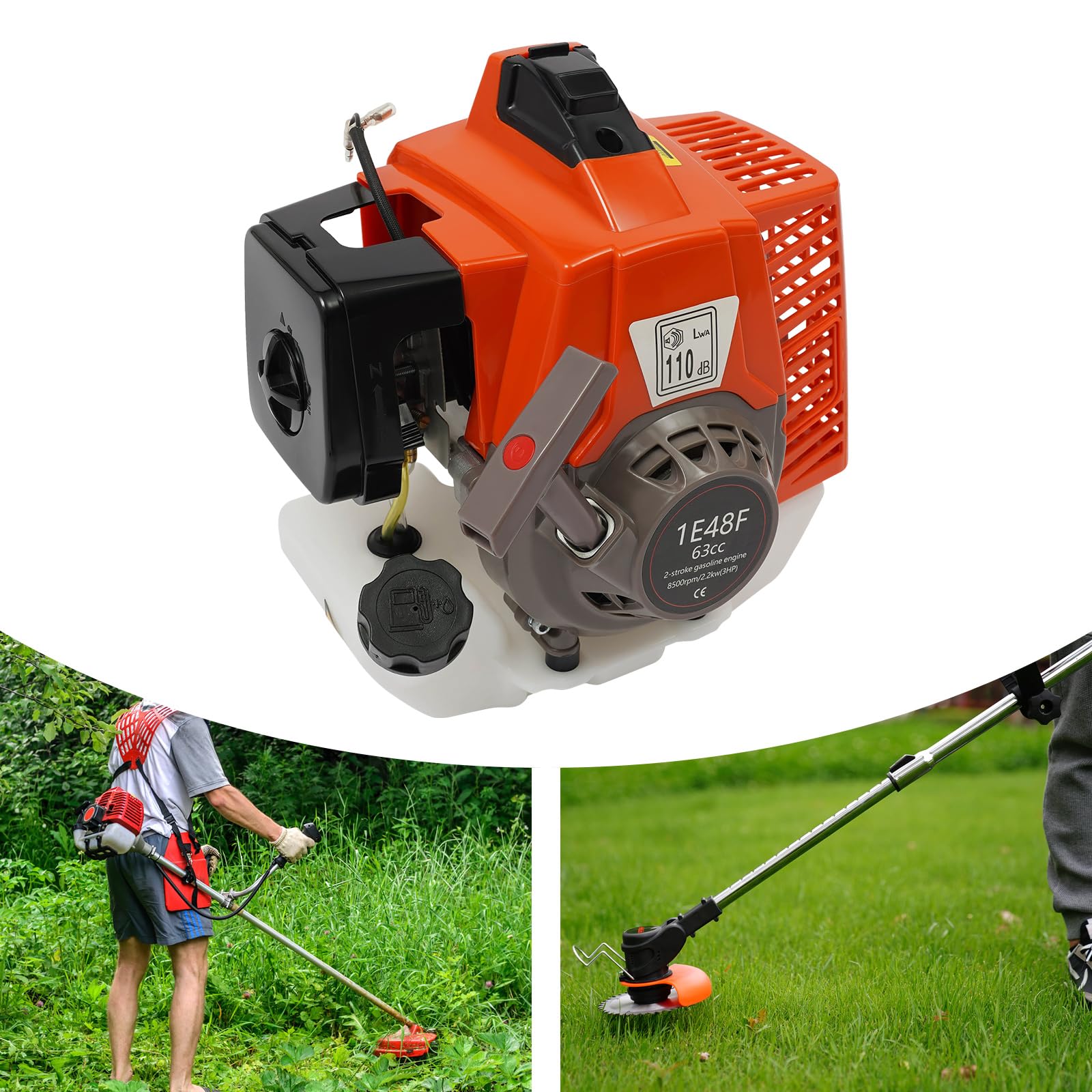 2-suwowy silnik benzynowy 63.3 CC, 3 HP silnik benzynowy do szybkiego