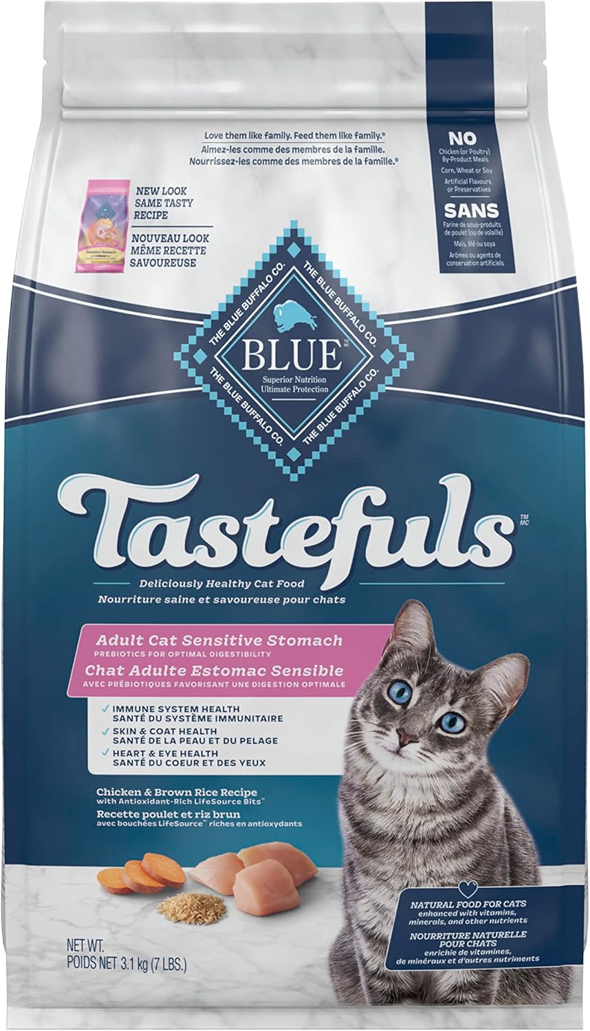 Blue Buffalo Tastefuls Sensitive Stomach Natural Adult Dry Cat Food