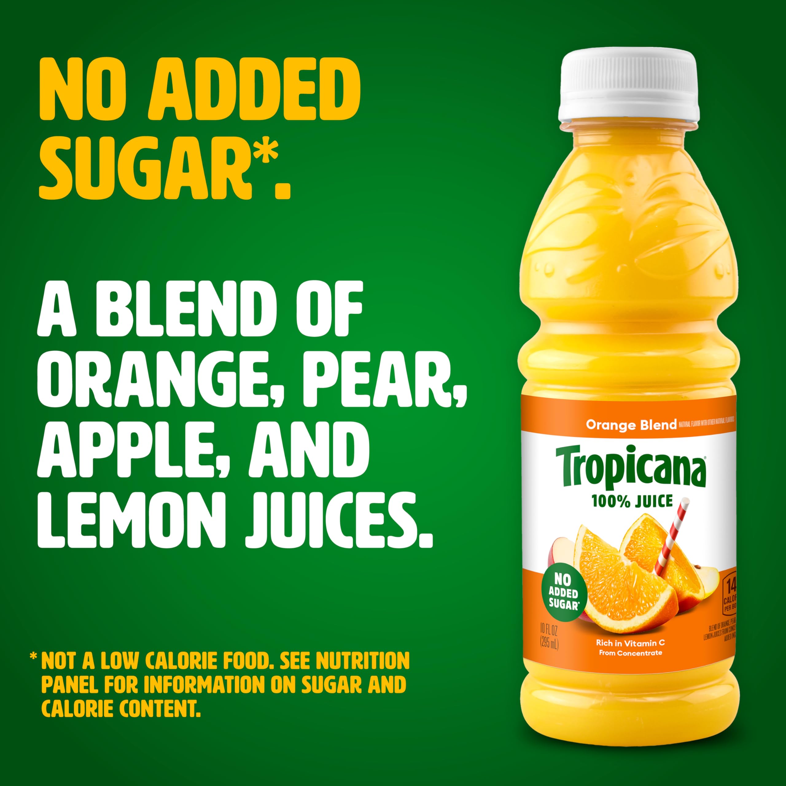Tropicana 100 Juice Orange Blend Single Serve 10 fl oz Bottles Pack of 24 - Real Fruit Juice — view 4