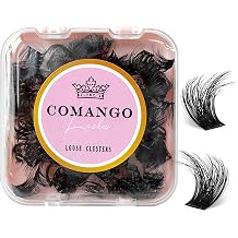 CoMango 180PCS Loose Lashes Clusters 3D Multi-layer Fluffy DIY Eyelash Extensions Soft Volume 10MM Eyelash Clusters C/D Curl Mega Lashes Extension Thin Band Mink EyelashesAM016-D-10MM