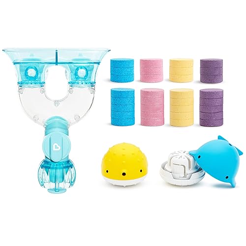 Munchkin ColorMix Lab STEM Learning - Juguete de baño para niños pequeños, incluye 52 tabletas hidratantes para el color del agua
