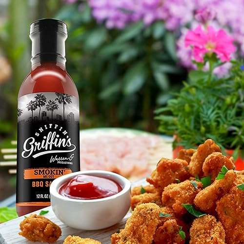 Miniatura 7 de Sniffin Griffin's Smokin BBQ Sauce  Barbacoa dulce mediana  Salsa de chile rojo ahumado  Sabor picante y salado  Ideal para asar a la parrilla,
