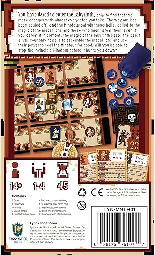 Miniatura 2 de Minotaur - Lynnvander Studios trabajan juntos para romper la maldición del minotauro y escapar del laberinto en este juego de mesa cooperativo de 8
