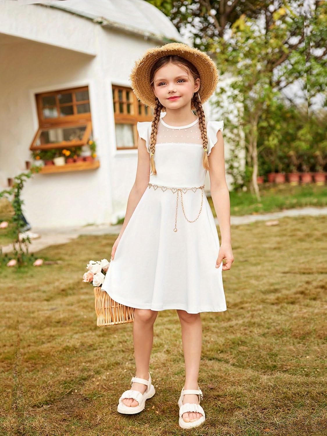 Heart Chain Belts for Girls Kids - Rhinestone Gold Metal Waist Belt for Flower Girl Dresses Jeans - Image 6