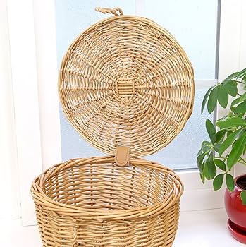 Amazon.co.jp: 丸型フタ付きバスケット(留鍵付き) : ホーム&キッチン Amazon.co.jp: 丸型フタ付きバスケット(留鍵付き) : ホーム&キッチン