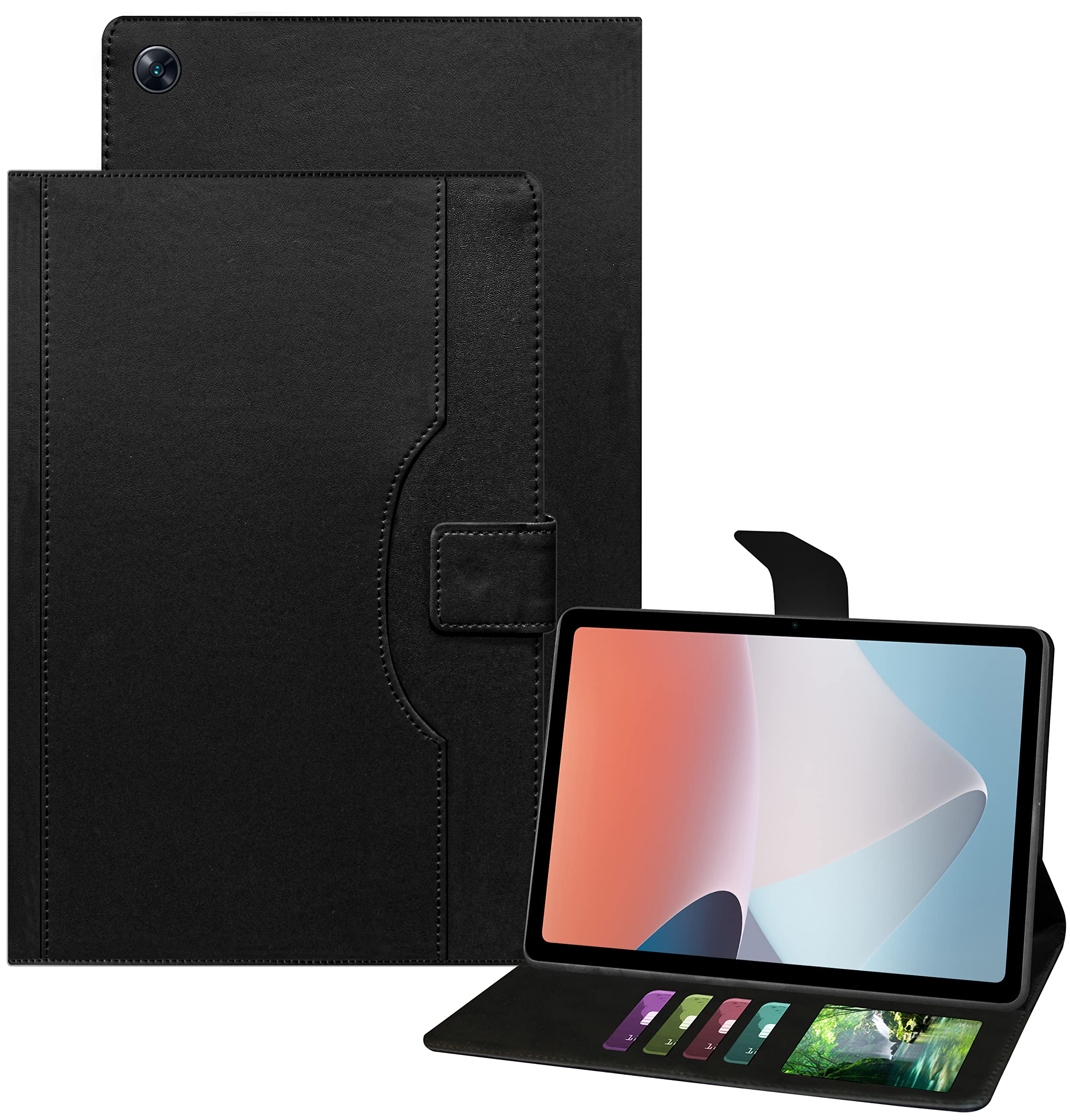 TGK Multi-Angle with Viewing Stand Leather Flip Case Cover for Oppo Pad Air 10.36 inch Tab (Black) (B0B87W485H) Amazon Price History, Amazon Price Tracker