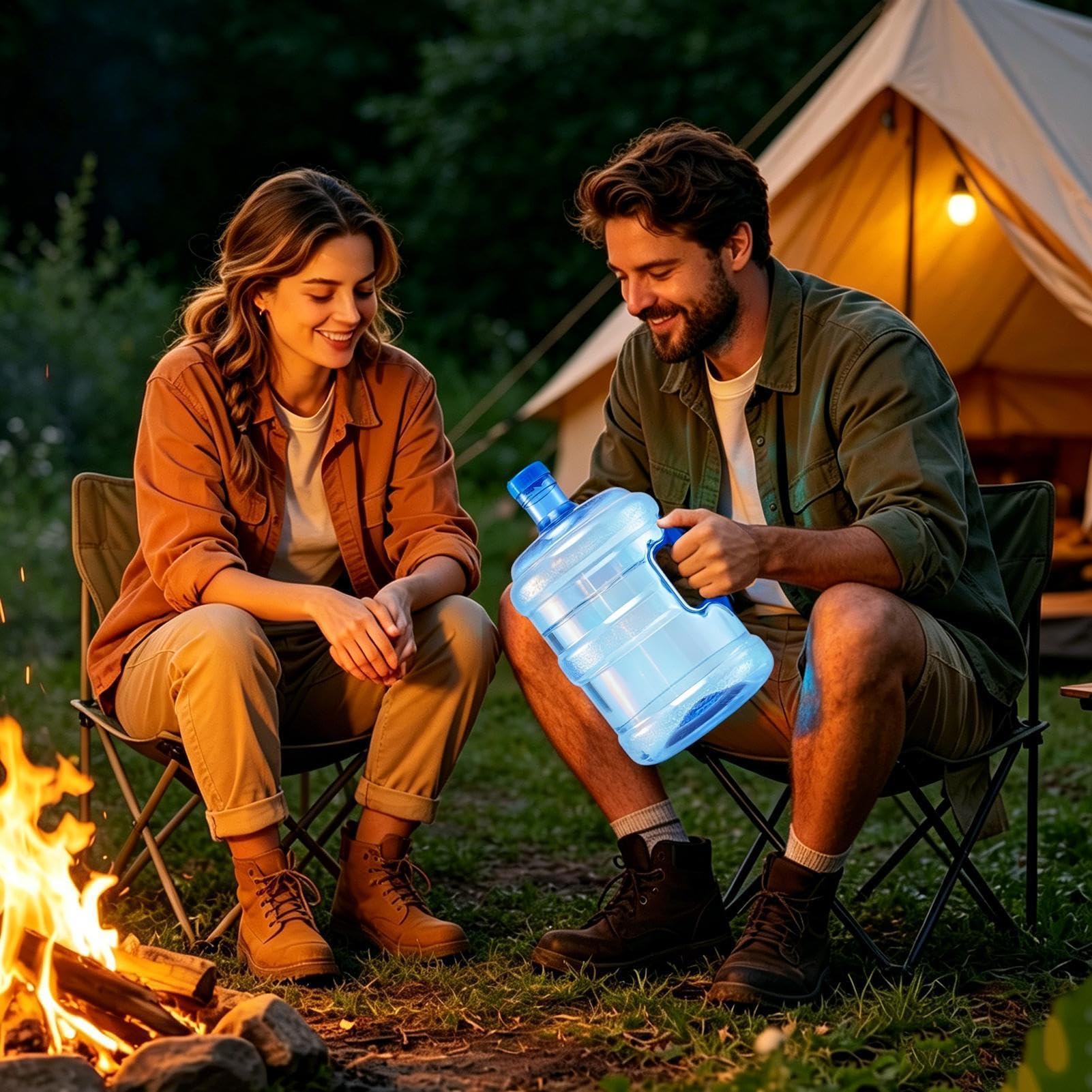 Große Wasserflasche Große Kapazität, auslaufsicher | Camping Wasserkanister Spender für Outdoor, Fitness, Angeln, Wandern, Camping, LKW, Auto, Trinken