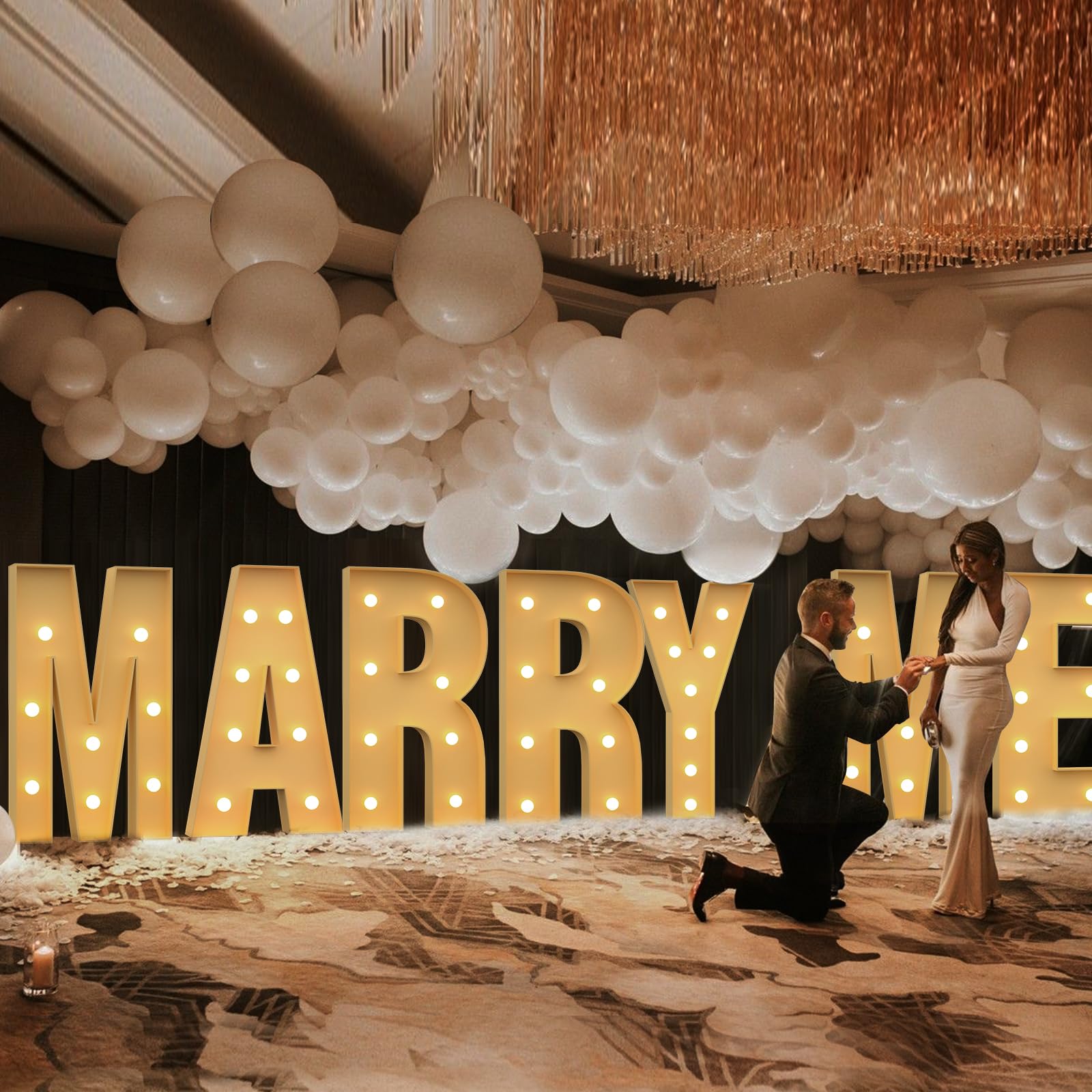 Tongjoy 3FT Marquee Light Up Letters, Large Marquee Letters, DIY Giant Letters for Baby Shower Birthday Party Backdrop Decorations, Light Up Letters for Wedding Decor, Kids' Mosaic Kits Letter N