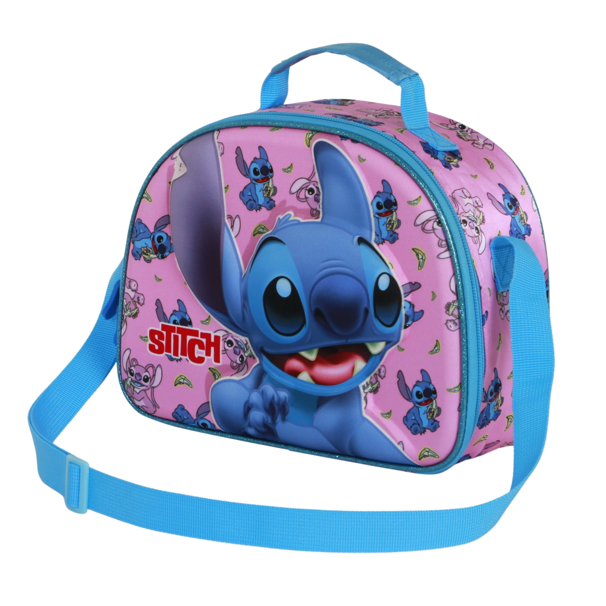 Disney Lilo and Stitch Surprise-3D Lunch Bag, Blue, 26 x 20 cm