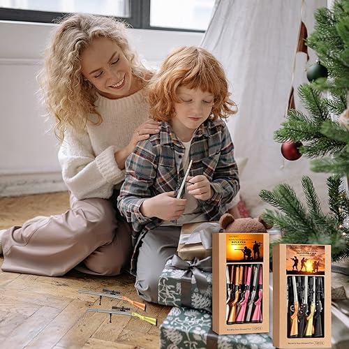 Miniatura 4 de Bolígrafo Cool Gun con forma de pistola  Paquete de 10 unidades punta media de 0028in tinta azul novedoso bolígrafo de rifle de francotirador para