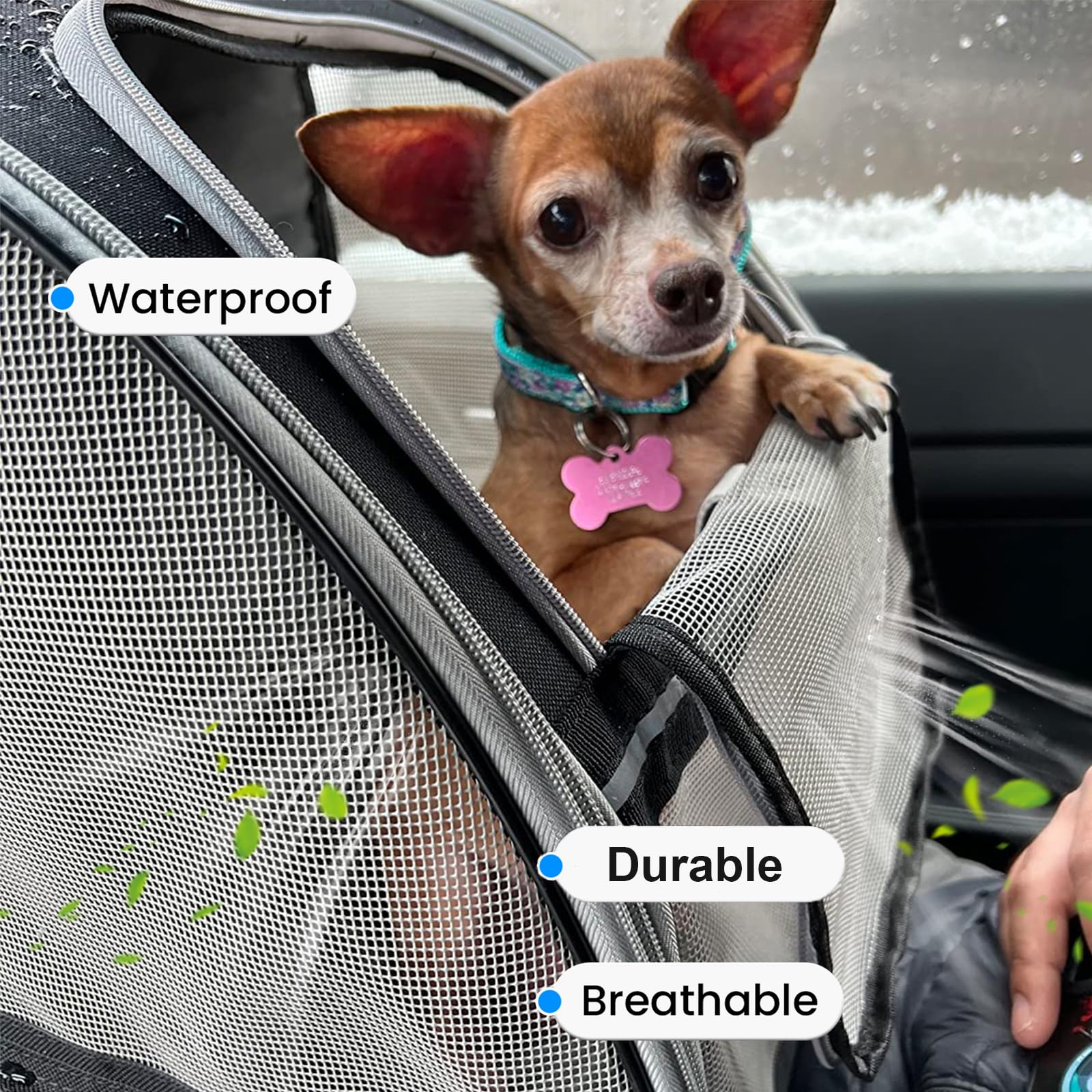 Transportin Gato Mochilas para Gatos y Perros, Bolsa portátil y Plegable para Gatos, Bolsa Transpirable y Ligera para Perros, Mochila De Viaje para Perros Pequeños