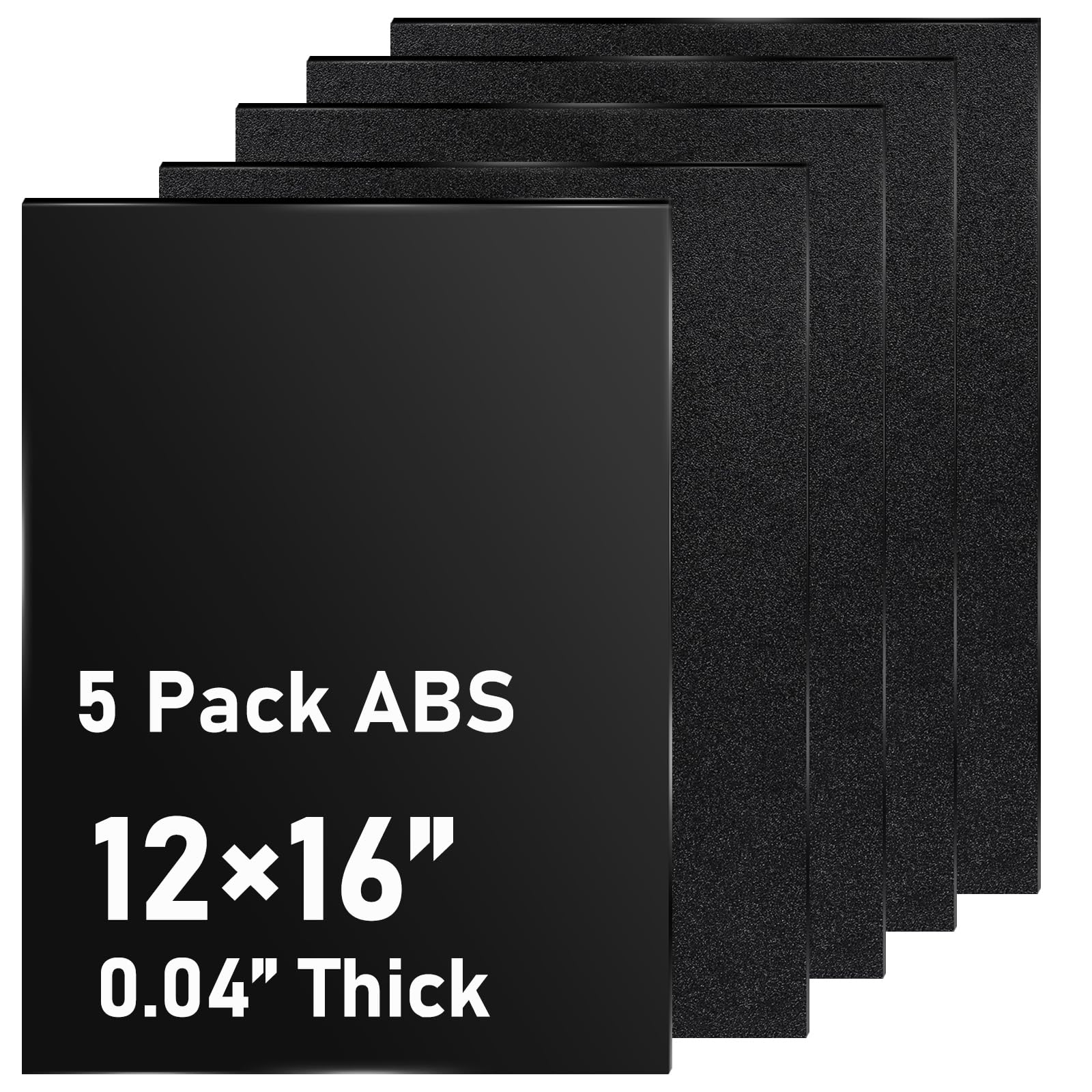Black ABS Plastic Sheets - 5 Pack for DIY Projects -7 Black ABS Plastic Sheets - 5 Pack for DIY Projects -7