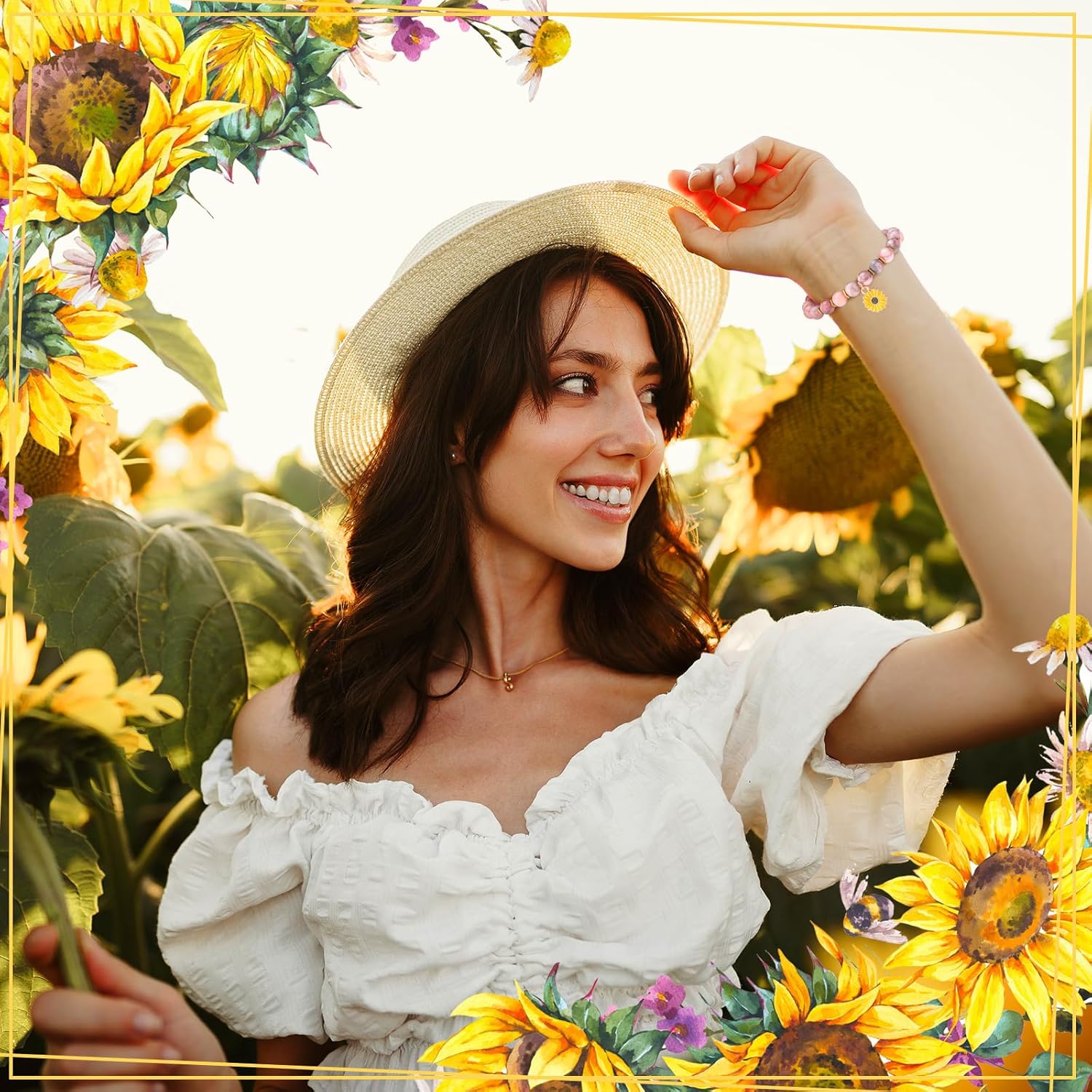 Landical 12 Set Inspirational Bracelets for Women Men Xmas Stocking Stuffers Inspirational Adjustable Gifts for Friend Sister