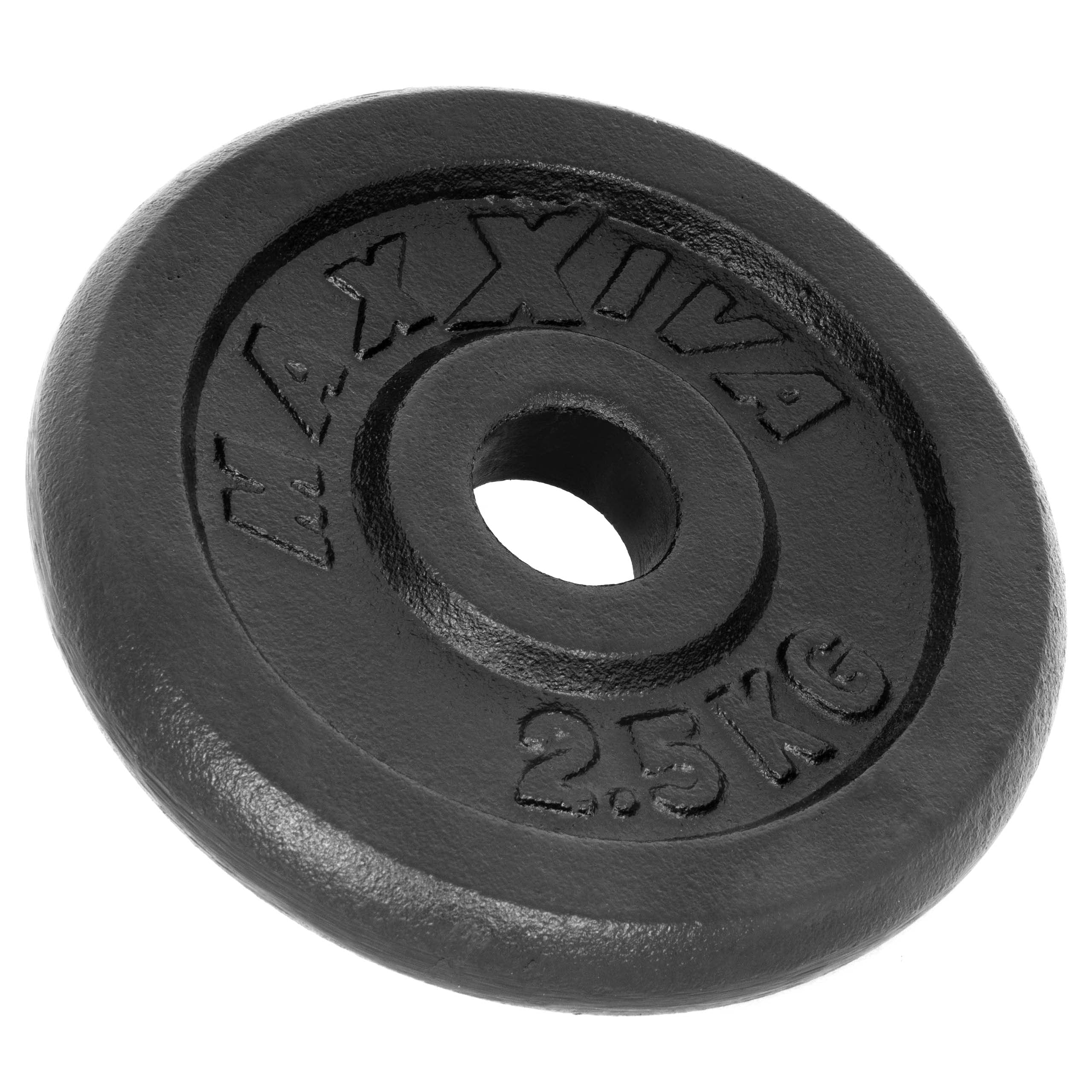 Hantelscheiben 8er Set Gewichtsplatte je 2,5 kg Gusseisen schwarz 20 kg Fitness Krafttraining Bodybuilding Workout Gewichtheben Reha