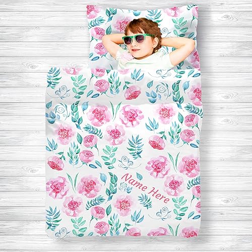 Colchón de cama de dinosaurio personalizado con nombre, saco de dormir para niños, nombres personalizados para niños y niñas