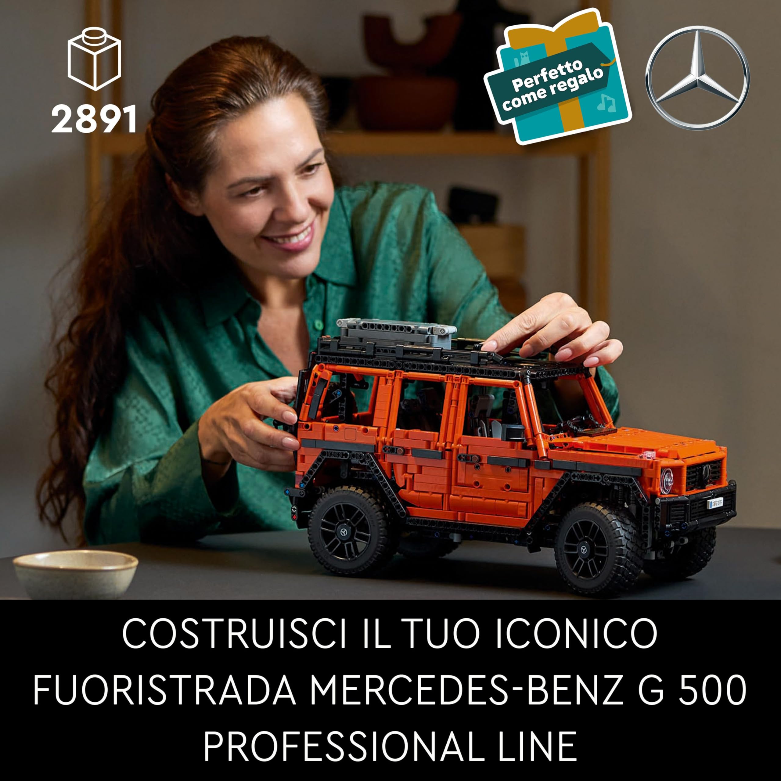 LEGO Technic Mercedes-Benz G 500 PROFESSIONAL Line, Modellino di Auto Fuoristrada da Costruire per Adulti, Veicolo 4X4 Classe G da Esposizione Ricco di Dettagli, Regalo Collezione per Lui o Lei 42177