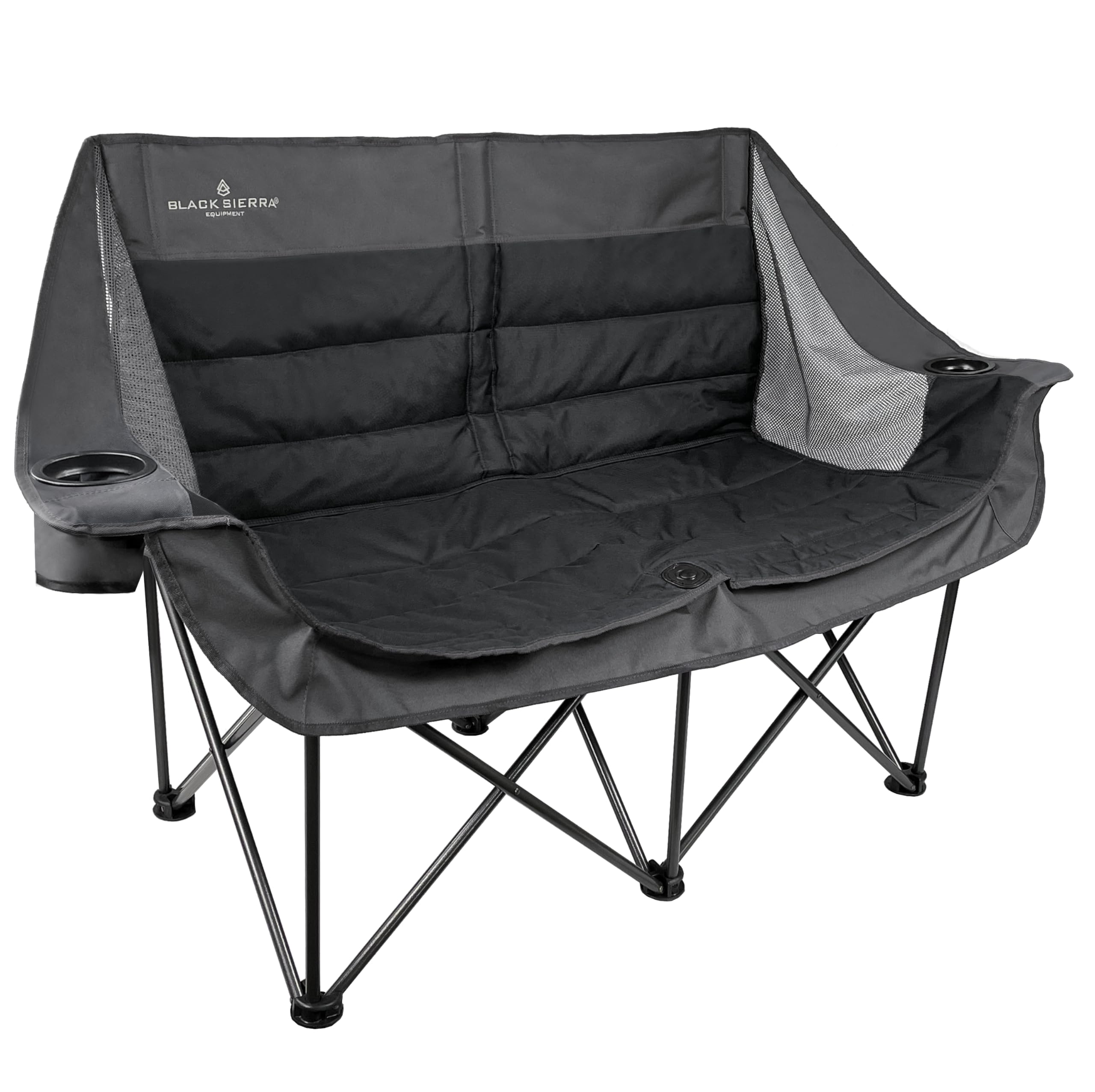 Amazon.com : Black Sierra Double Camping Chair, Padded Oversized