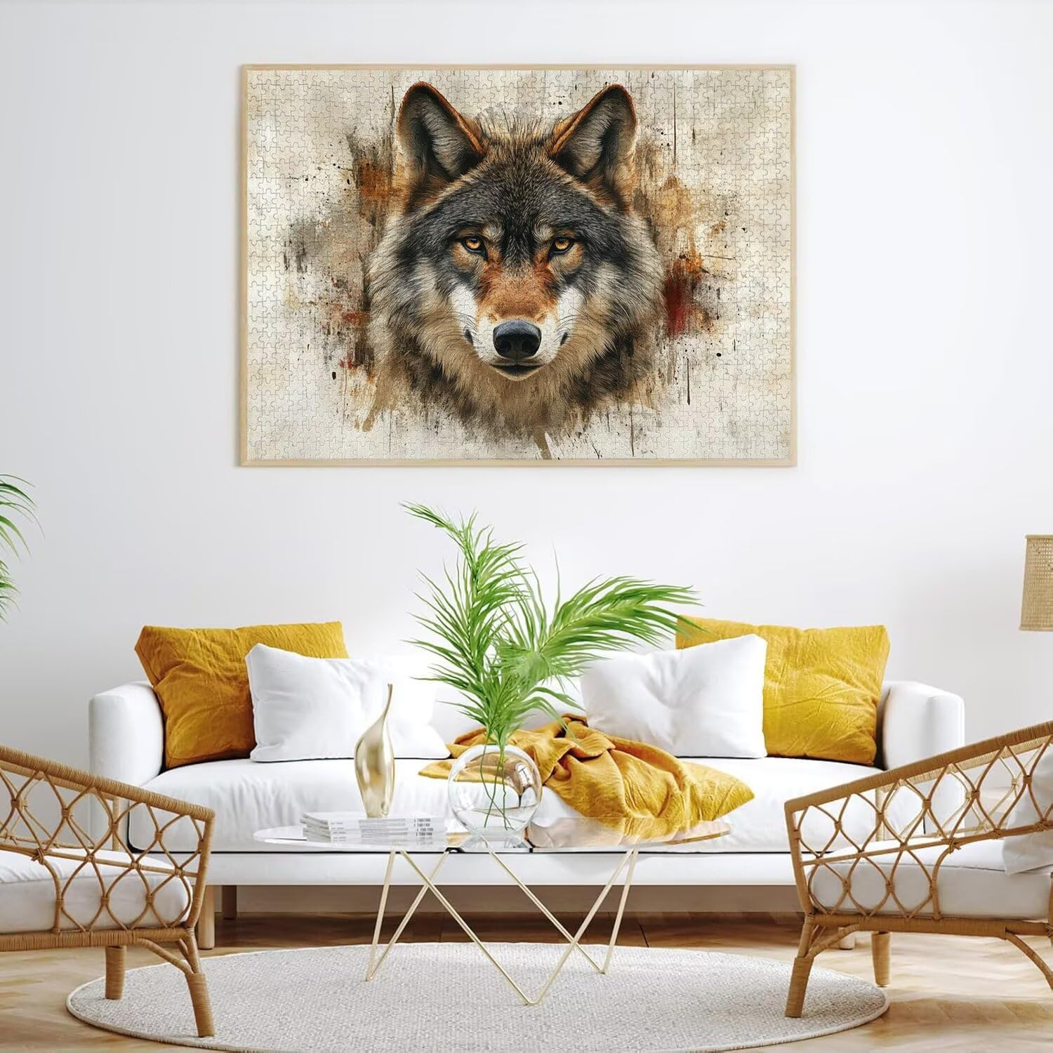 Puzzle 3000 Pezzi astratto Puzzle Legno lupo, n-35