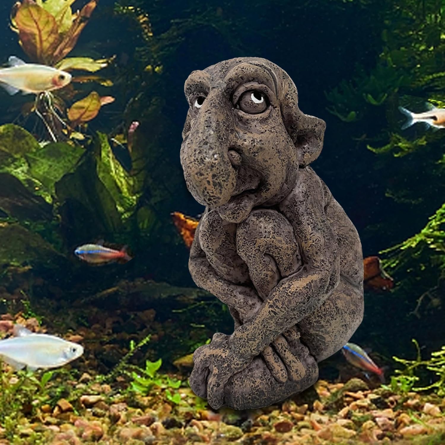 Gothic Resin Statue Fish Tank Decoration, 5Inch Height