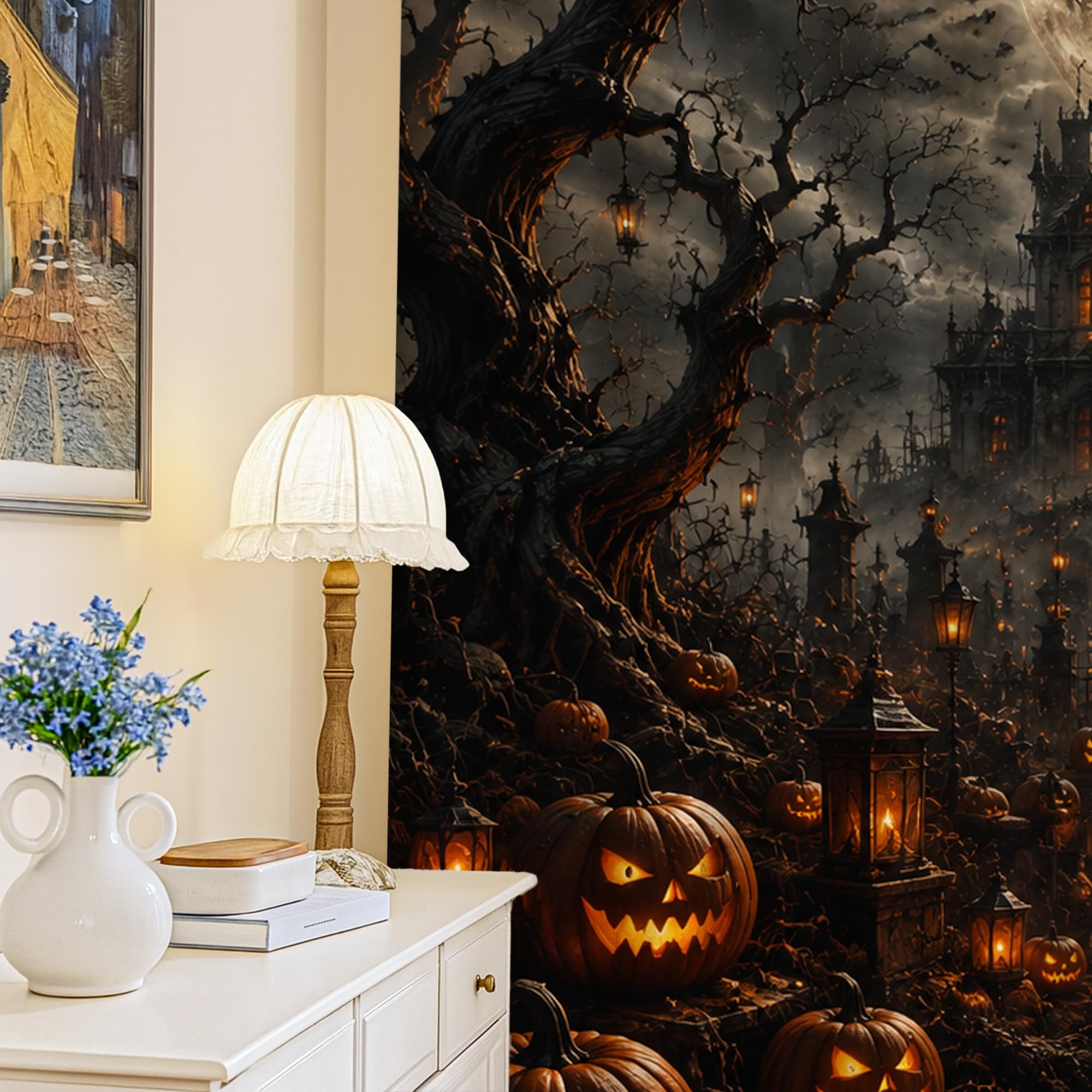 Rideaux occultants thermiques pour chambre d'enfant Halloween