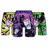 Men's Food Print Boxer Briefs - 7 Inch Inseam Breathable and Supportive Men's Underwear with Moisture-Wicking Fabric