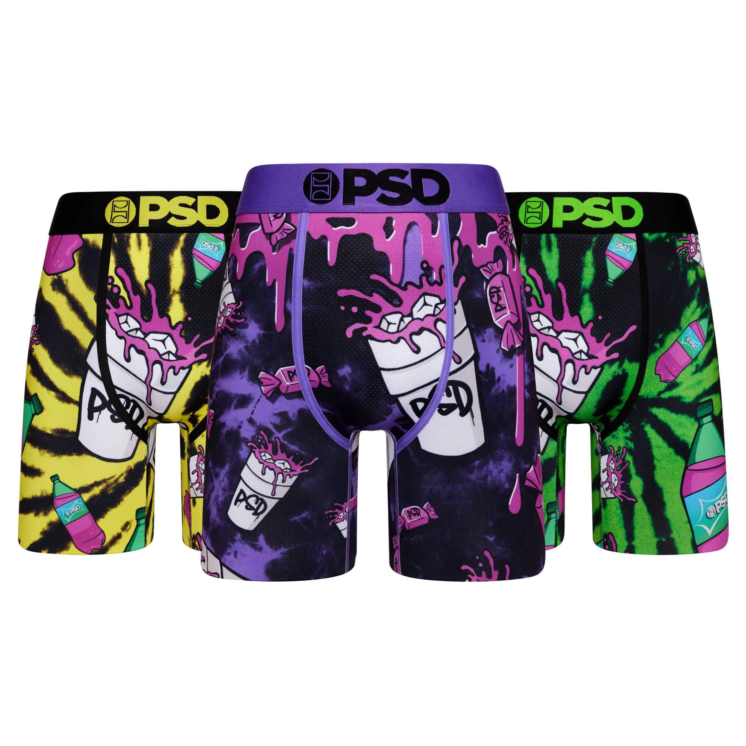 PSD Underwear Mens Boxer Briefs - Food & Drink, Standard Length Pack & Singles, Soft & Breathable Boxer Briefs for Men