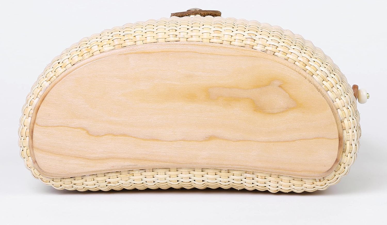Nantucket Basket Tall Crescent Purse Cane-on-cane weave Rattan Bag for Women Bag