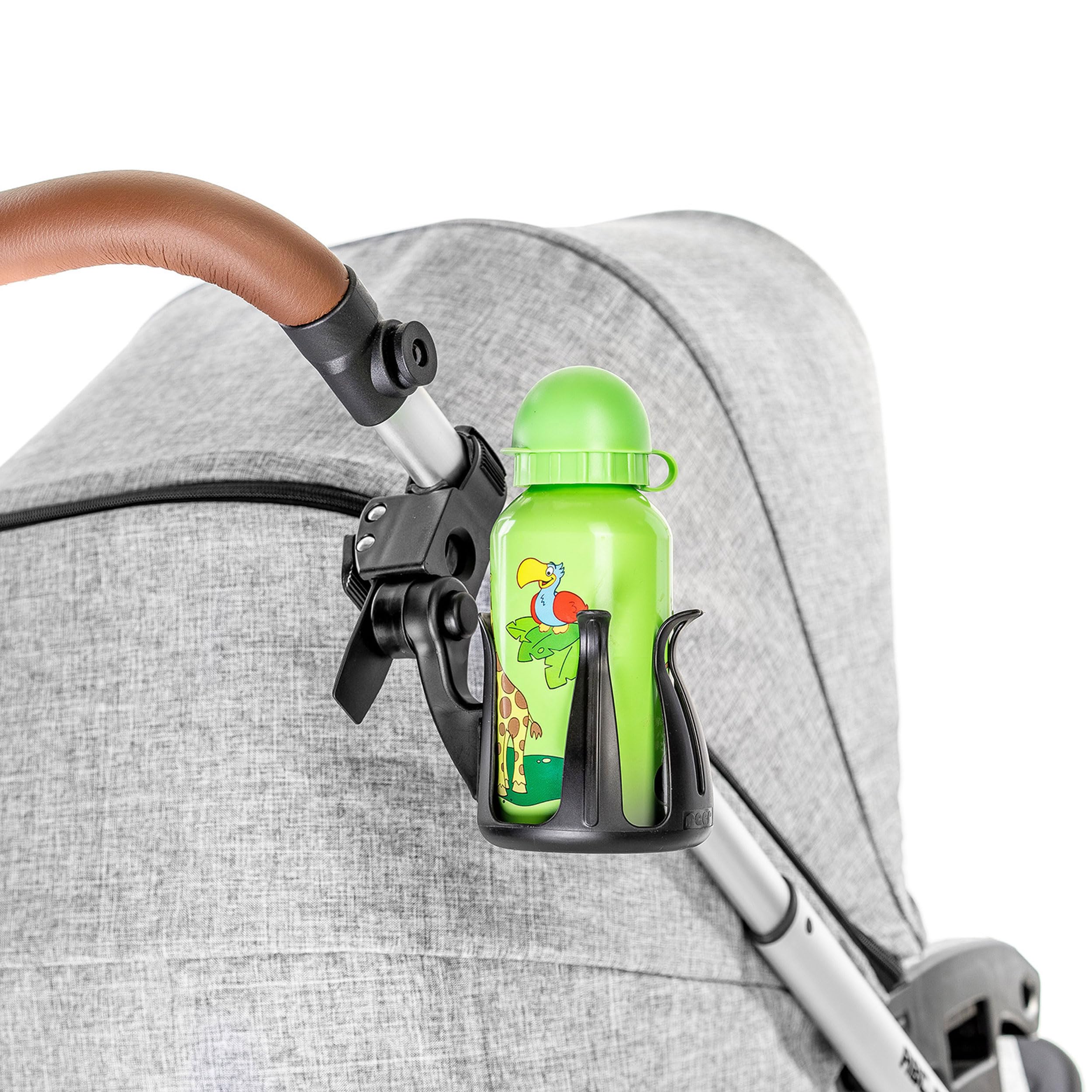 reer 84021 Clip&Go Cup Holder, uchwyt na napoje do wózka dziecięcego, czarny