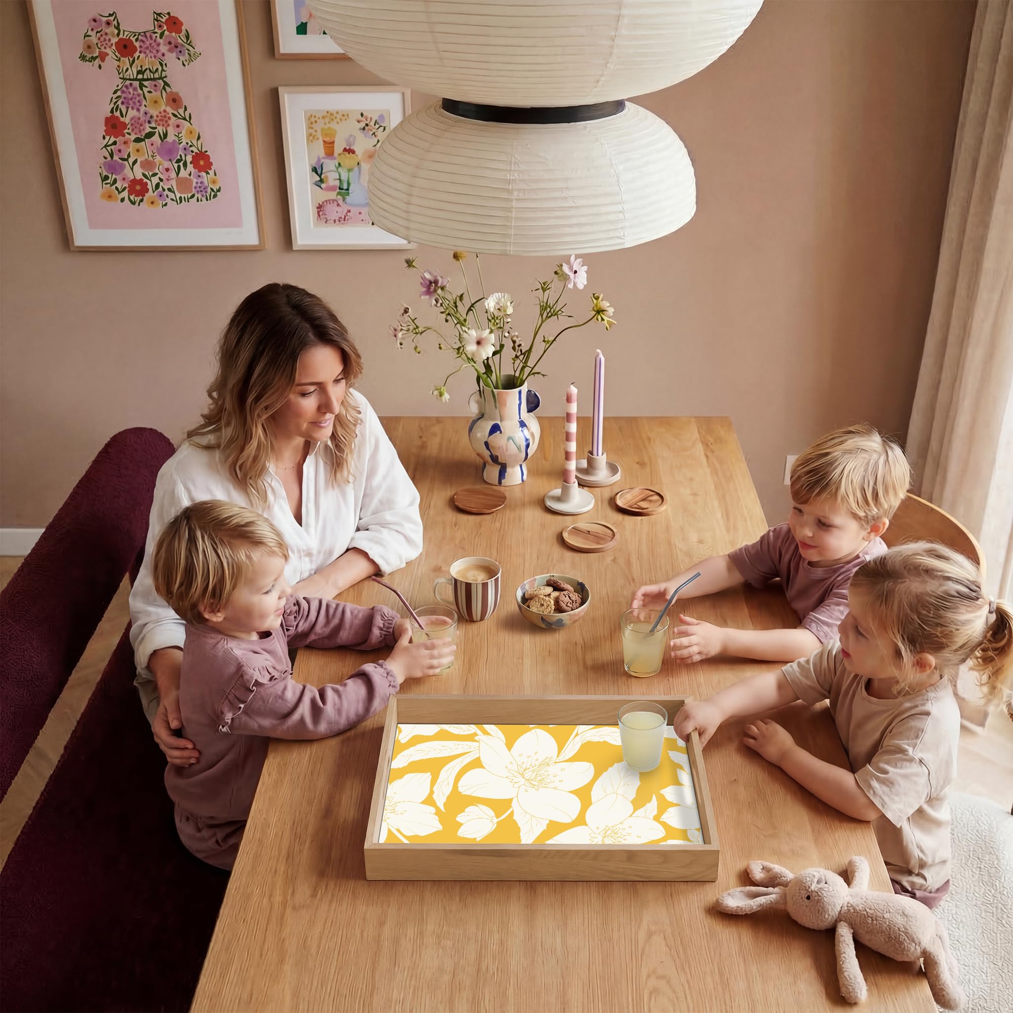 Plateau De Service Plateaux Repas Bois Decoratif Table Dejeuner