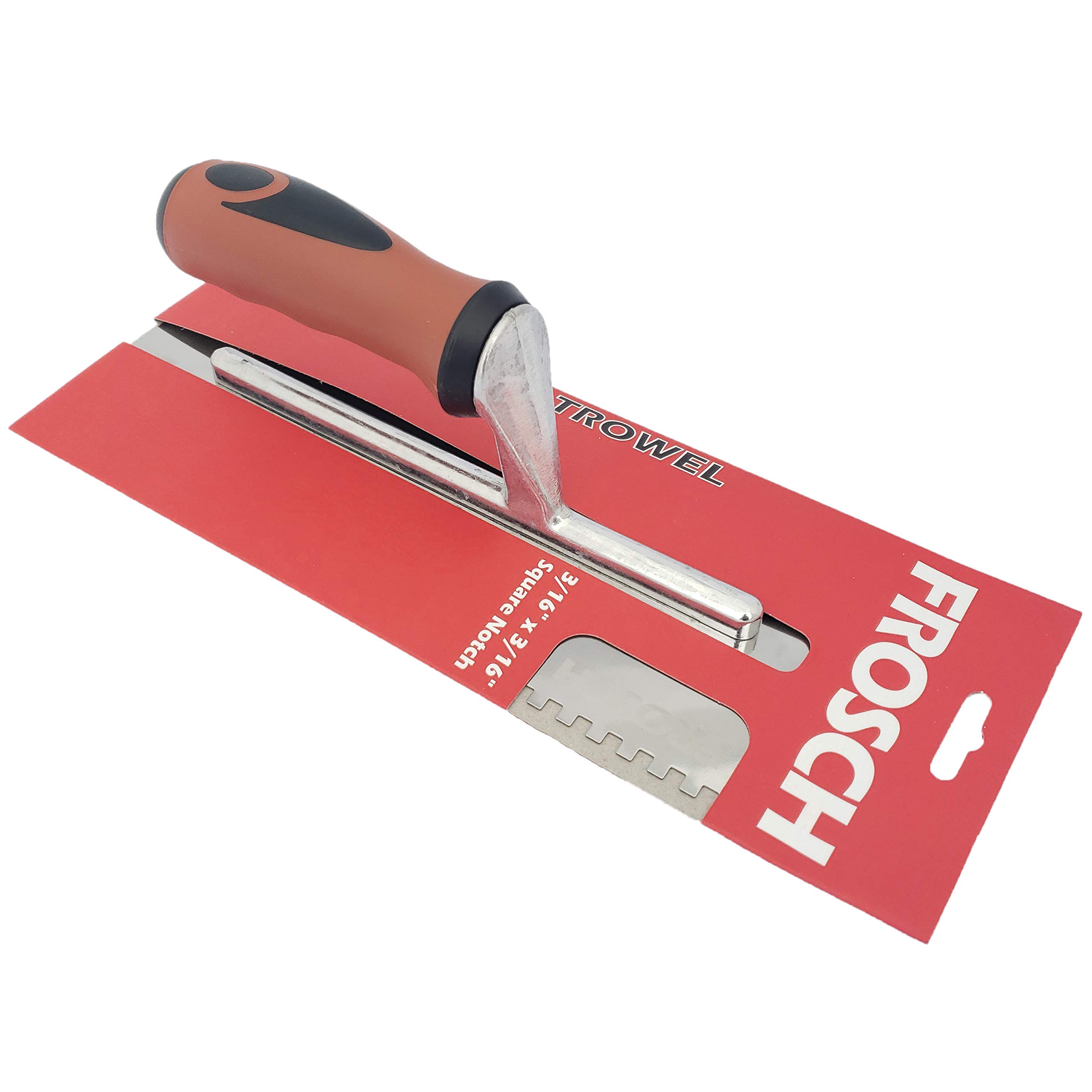 Frosch Stainless Steel Square Notch Tile Trowel (3/16" X 3/16")