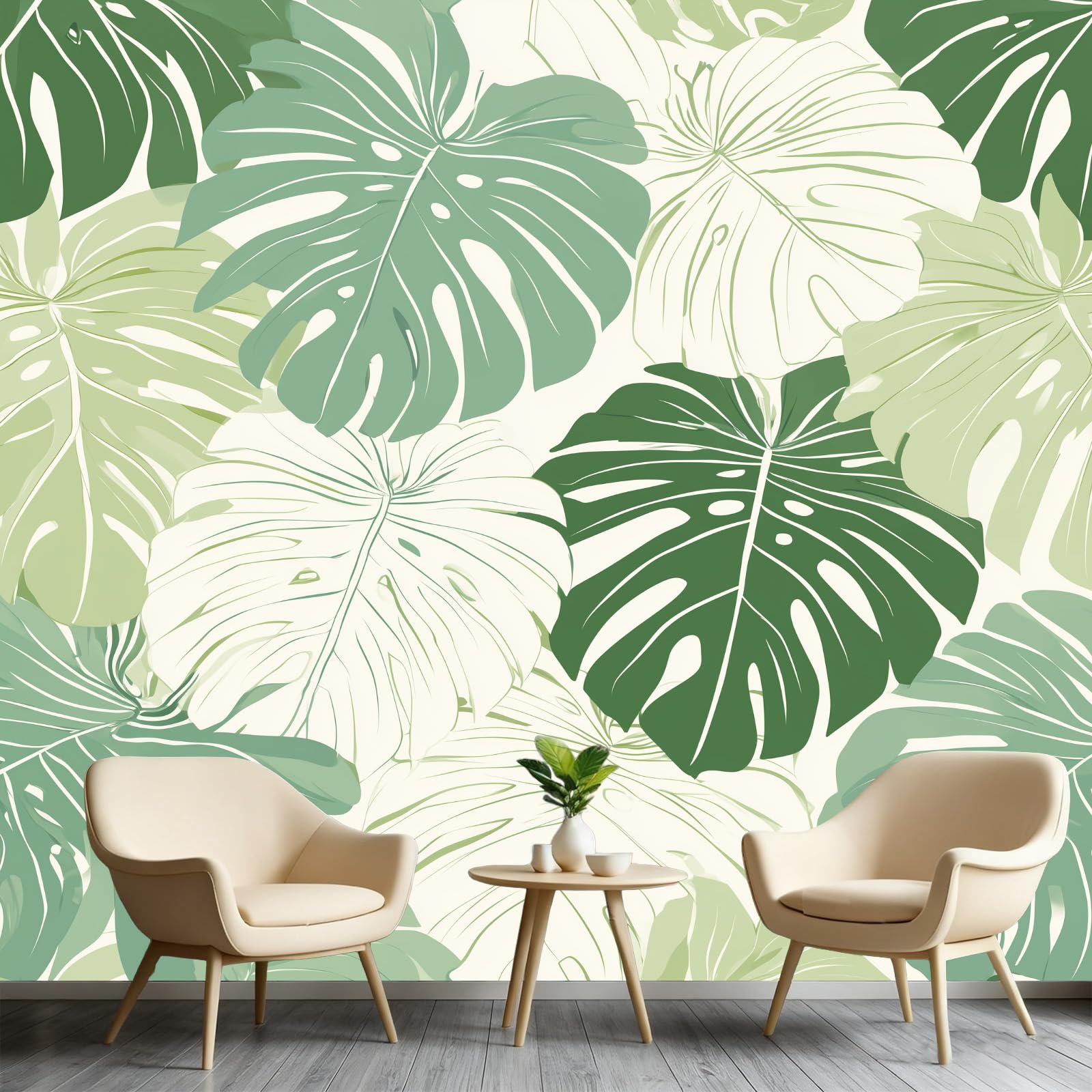 Fresque Murale Plantes Tropicales Pour Transformer Un Mur Blanc De Salon Ou Cuisine Facilement