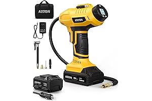 AstroAI: Cordless Tire Inflator with Built-in Pressure Gauge