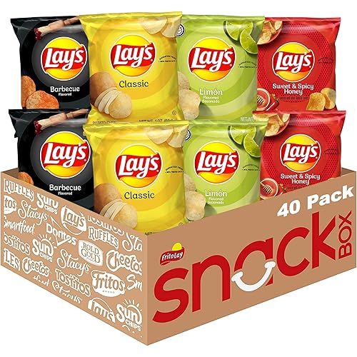 Lay's Potato Chips, Classic Chips Variety Pack, 1 Ounce (Pack of 40)