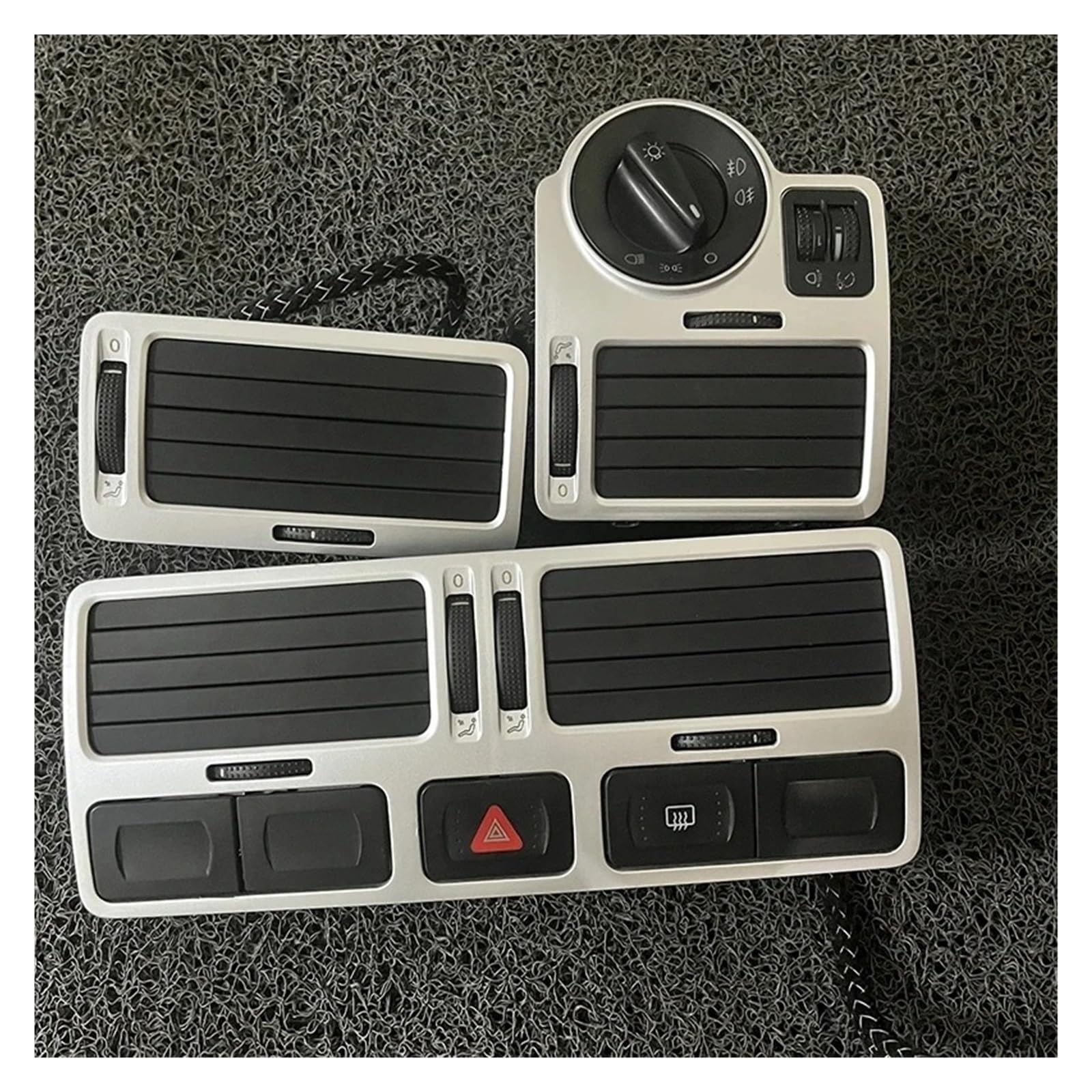 A/C Outlet Air Conditioning Vent Silver Instrument Air Outlet Central Air-conditioning Air Outlet For MK4 For Golf 4 1J1819710B(B)