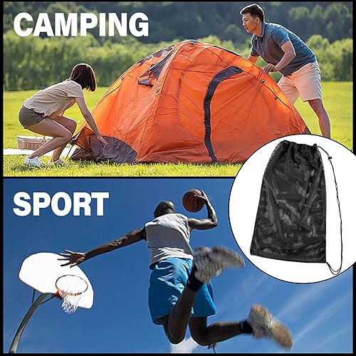 Miniatura 5 de Paquete de 2 bolsas de malla para equipos de esnórquel, bolsa de buceo de malla de gran tamaño de 18 x 27 pulgadas, bolsa de buceo, bolsa de buceo,