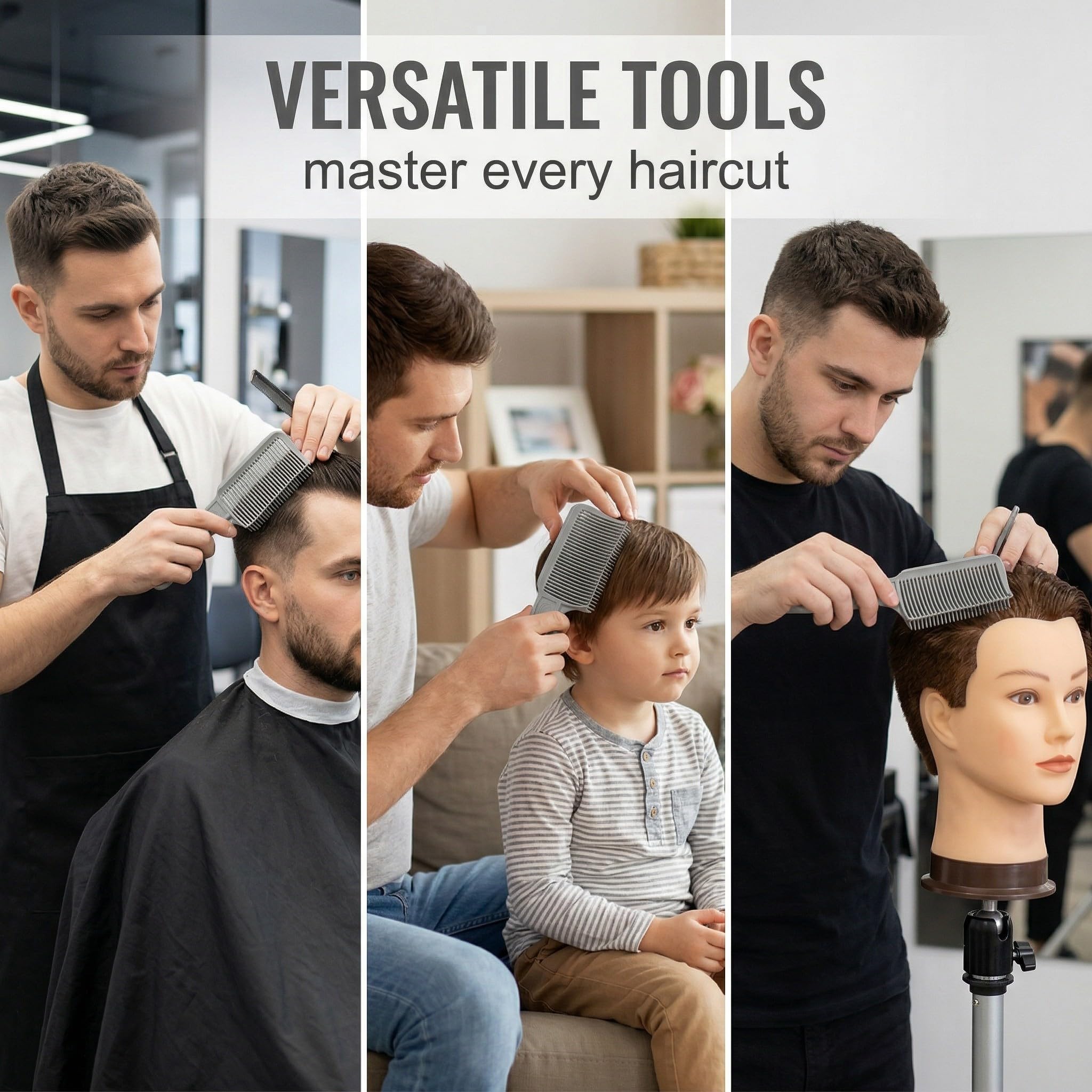 Banda De Corte De Pelo, Guía Para Corte De Pelo Curvado De Silicona, Plantilla De Afeitado Fácil Y Rápido, 4 Pcs