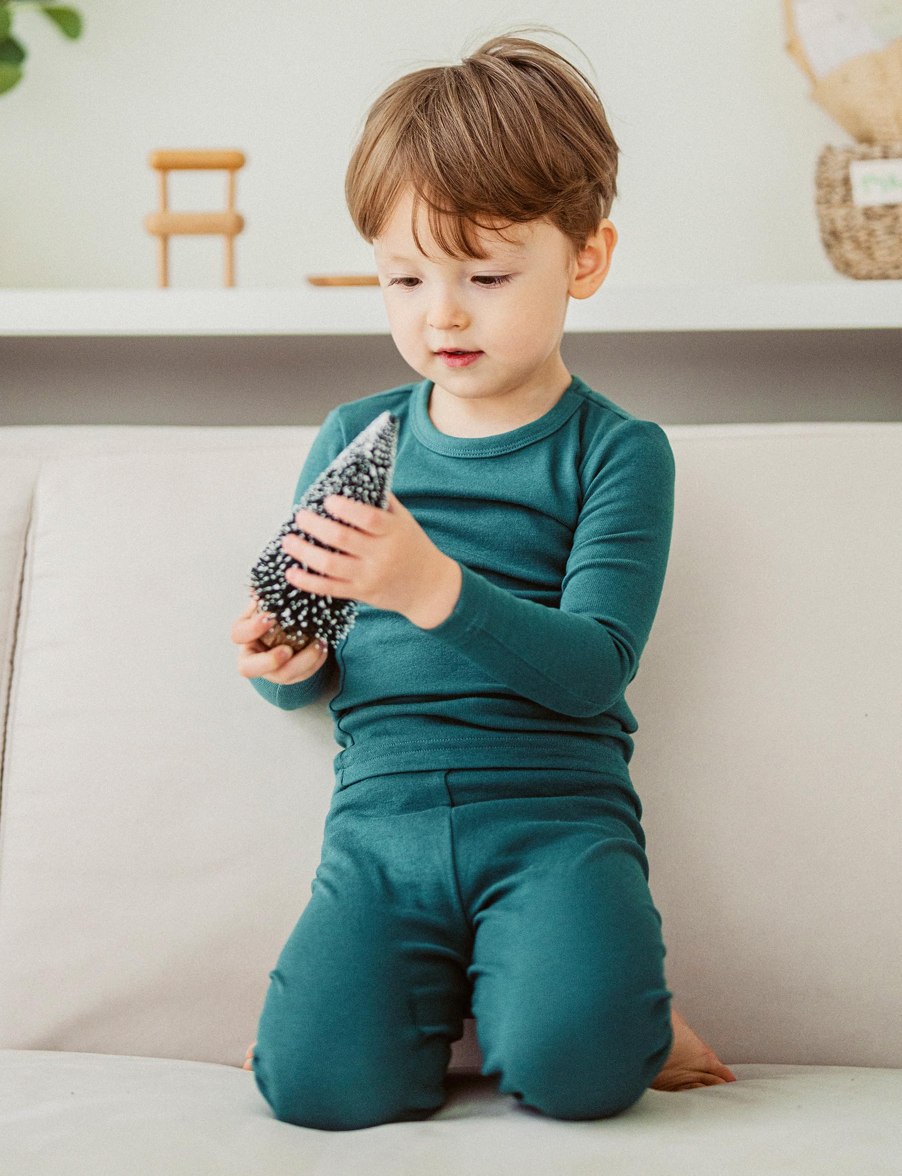 AVAUMA Unisex-Bambini Set di Pigiama 6M-8T Bambini Bambino Sveglio Taglio Molto Aderente Pjs Cotone Abbigliamento da Notte