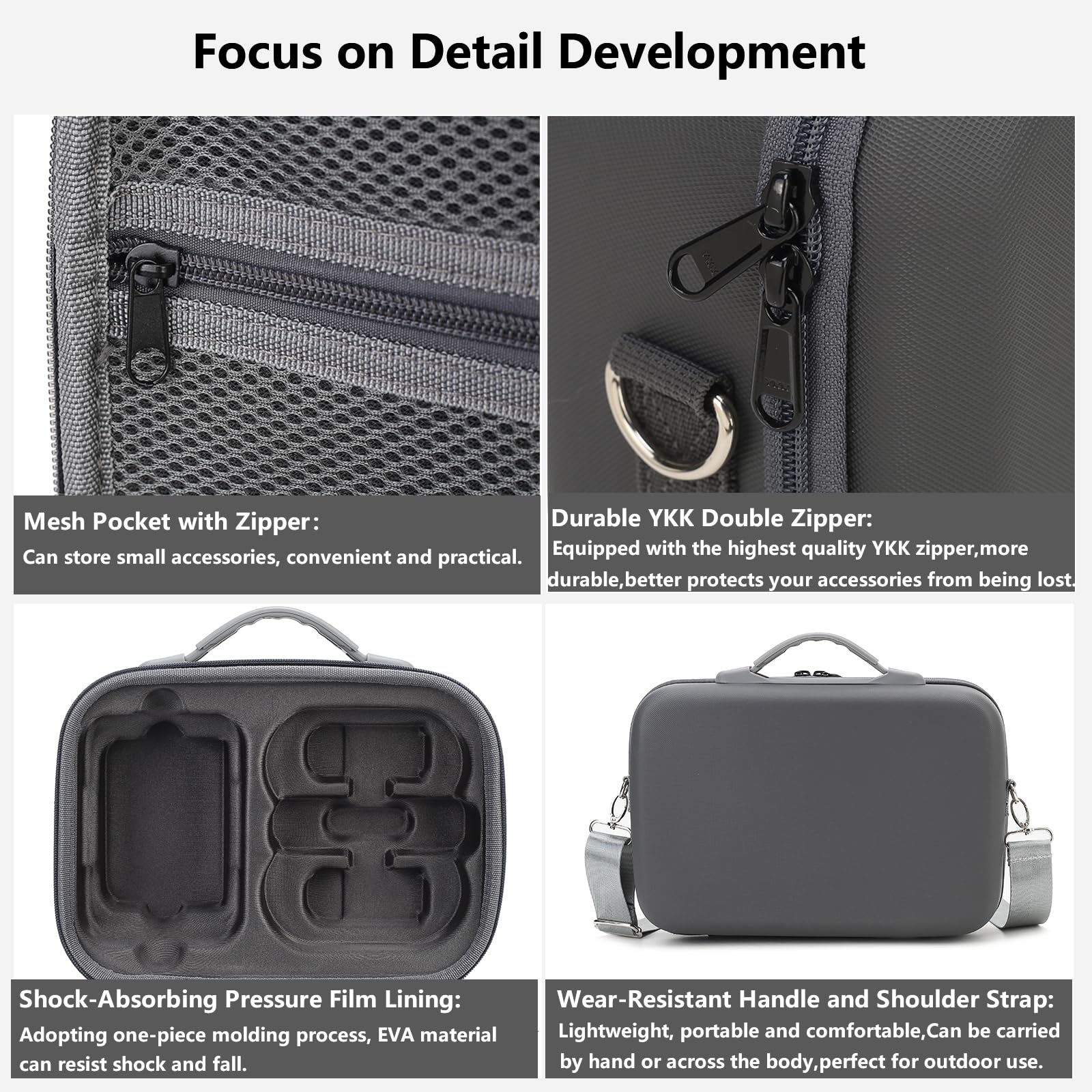 Funda de transporte para DJI Neo-Newest, bolsa de almacenamiento protectora de poliuretano portátil con cremallera YKK para DJI Neo Fly More Combo, control remoto RC-N3, batería de vuelo inteligente