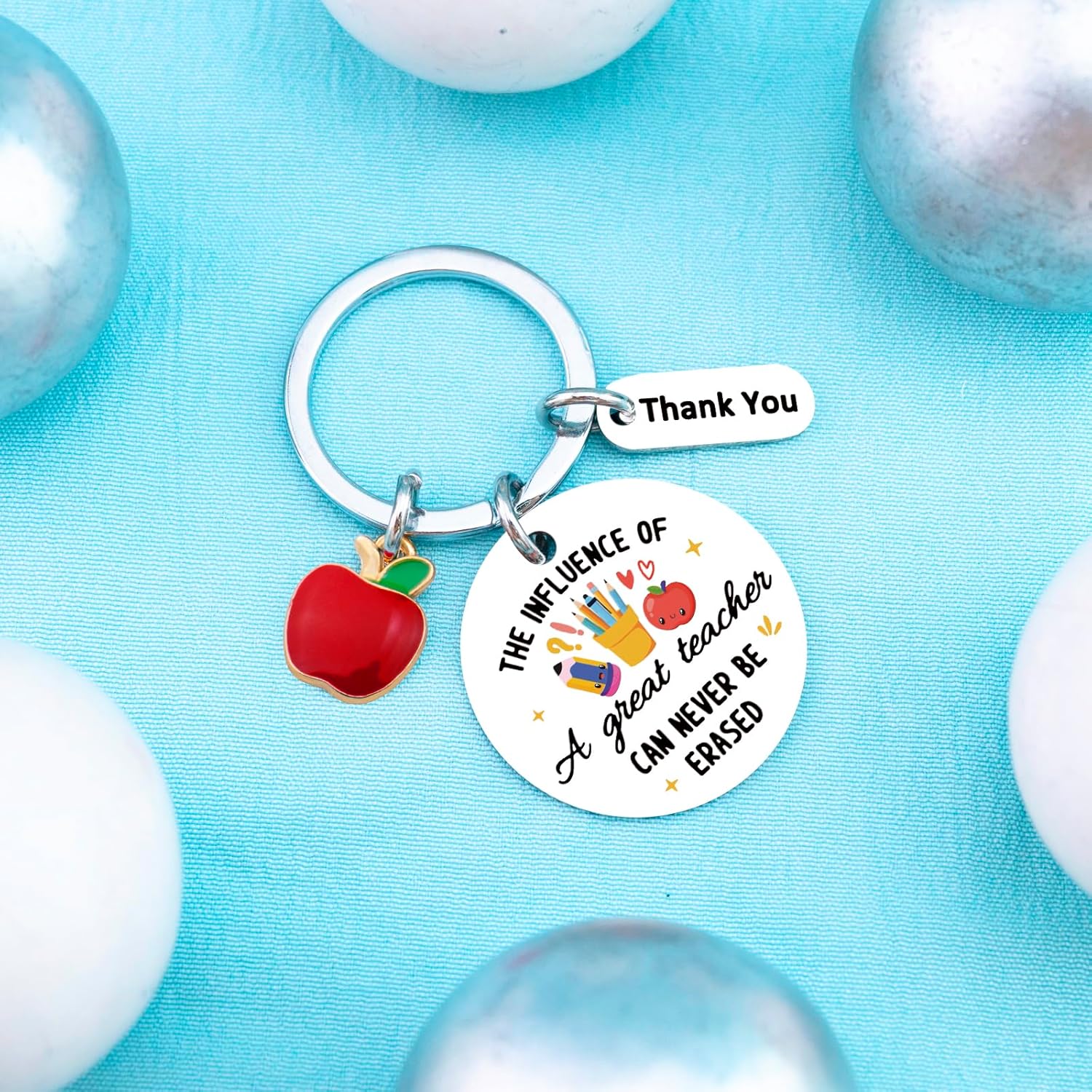 Teacher Appreciation Gifts for Teacher Keychain From Students Teachers Day Gifts for Women Jewelry Gift for Teachers Christmas Gift Thank You Keychain - Image 3