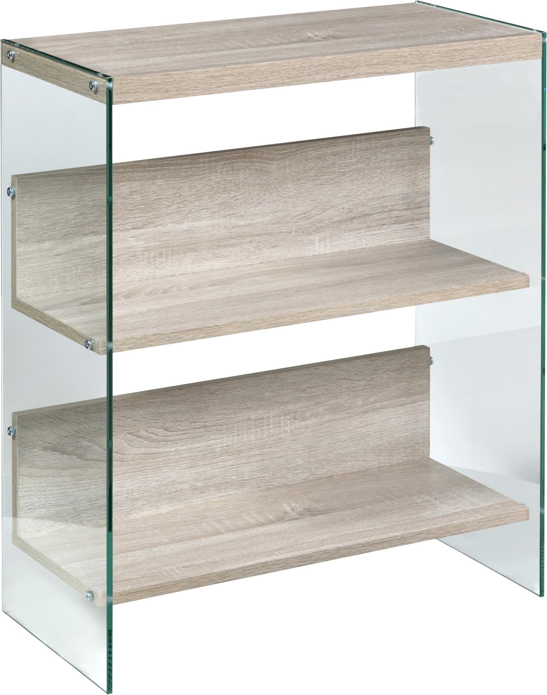 OneSpace Escher Skye 3-Tier Bookshelf, Light Oak