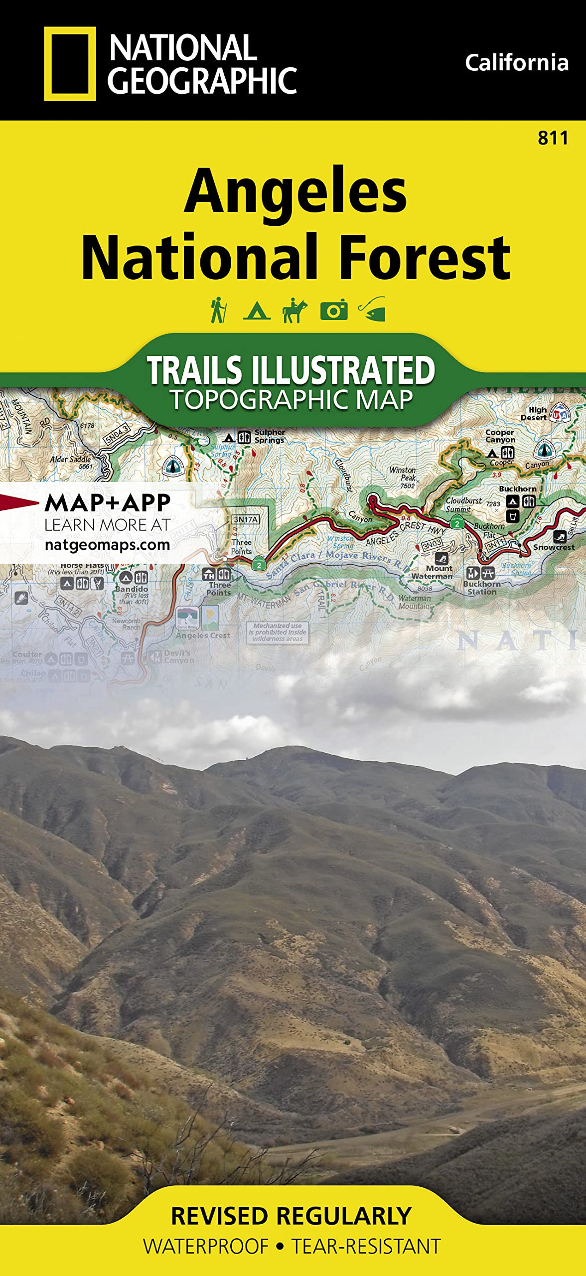 Angeles National Forest Map (National Geographic Trails Illustrated Map, 811)