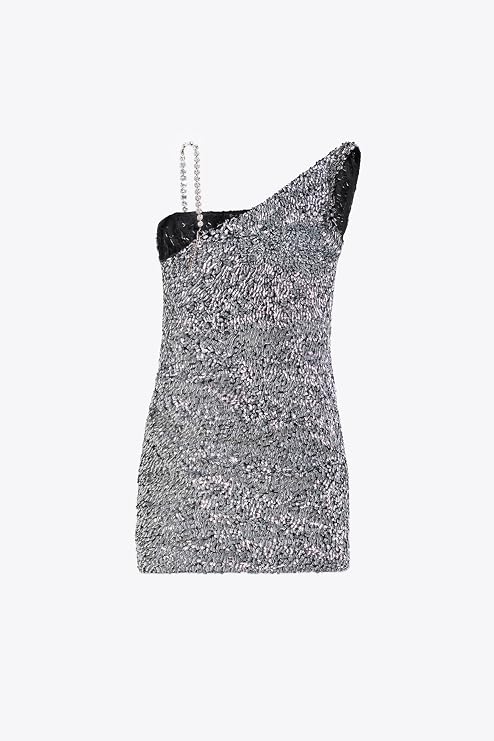 Crystal Strap Sequin Mini Dress