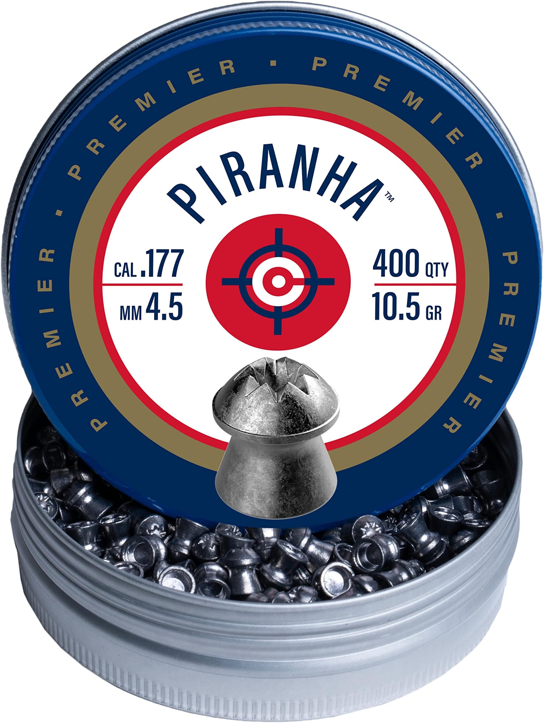 Crosman Premier LPPH77 .177-Caliber Piranha Pellets (400-Count)