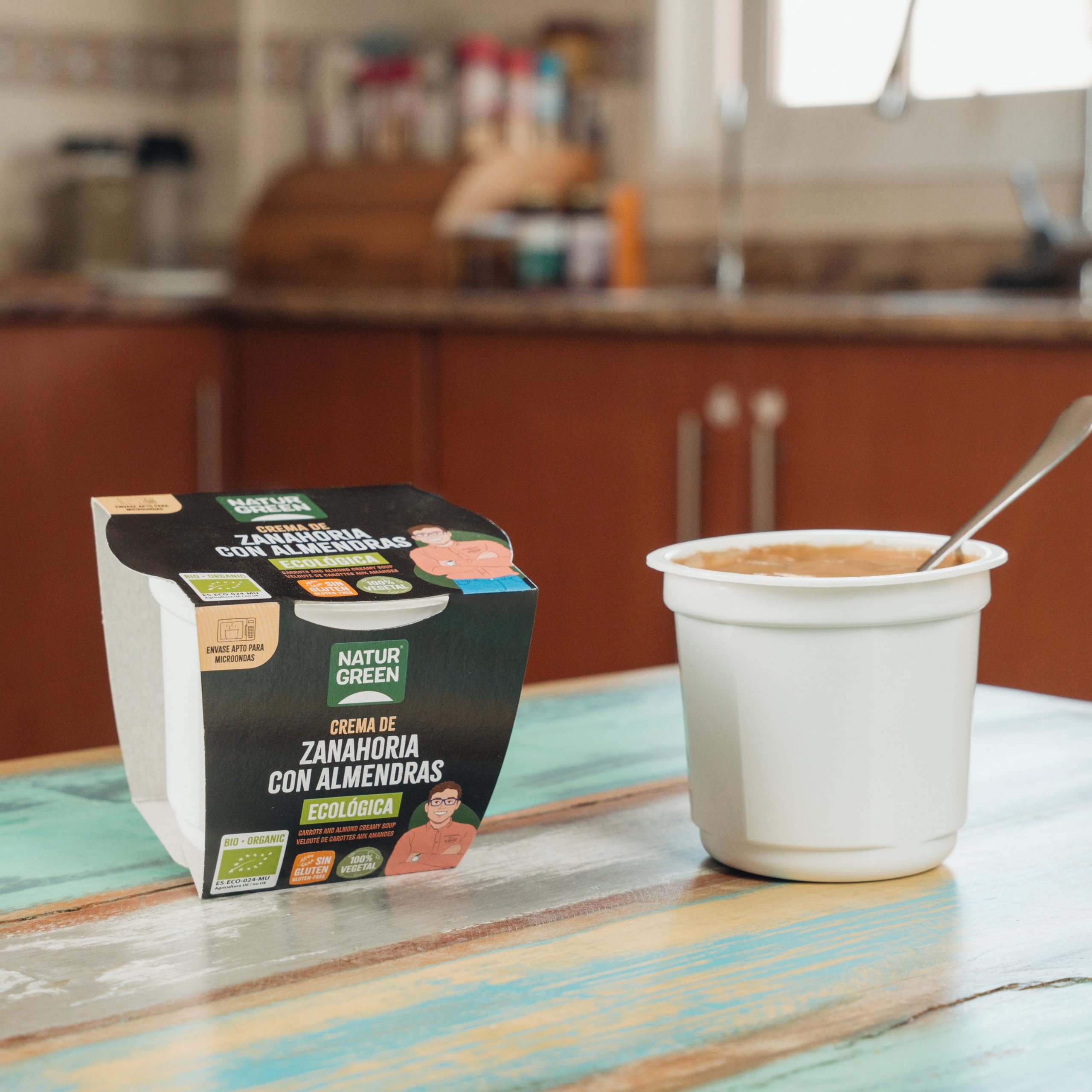 NaturGreen Crema Zanahoria con almendras Pack 6 unidades