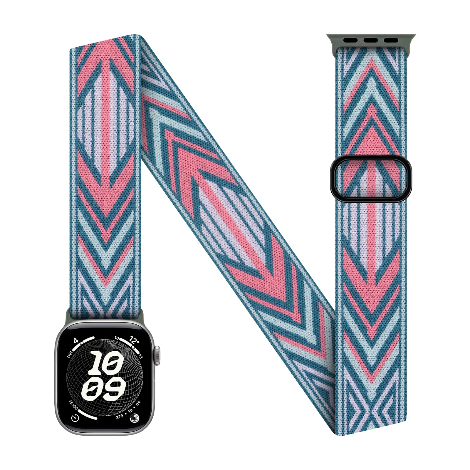 Stretchy Ankle/Arm Straps Compatible with Apple Watch Strap 38mm 40mm 41mm 42mm 44mm 45mm 46mm 49mm, Solo Loop Nylon Sport Ankle Band for iWatch Series 11 10 9 8 7 6 5 4 3 2 1 SE Ultra Women Men — view 8