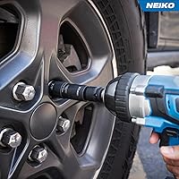 Vista 5 de NEIKO 02281B Juego de llaves de vaso de impacto de 1/2 pulgada 4 piezas SAE y MM Barra de extensión de 3 pulgadas Acero Cr-Mo Servicio