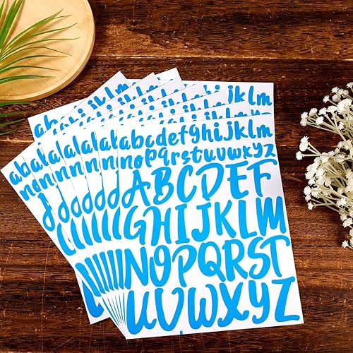 Miniatura 3 de 520 calcomanías de letras, 10 hojas de vinilo para álbumes de recortes, calcomanías adhesivas de letras autoadhesivas de 2 pulgadas en mayúscula y 1