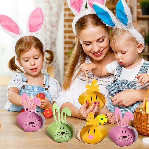 Miniatura 6 de Teling 36 cajas de Pascua, bolsas de papel de Pascua, bolsas de conejo de pato, lindas cajas de regalo de dulces de Pascua, forma de conejo,