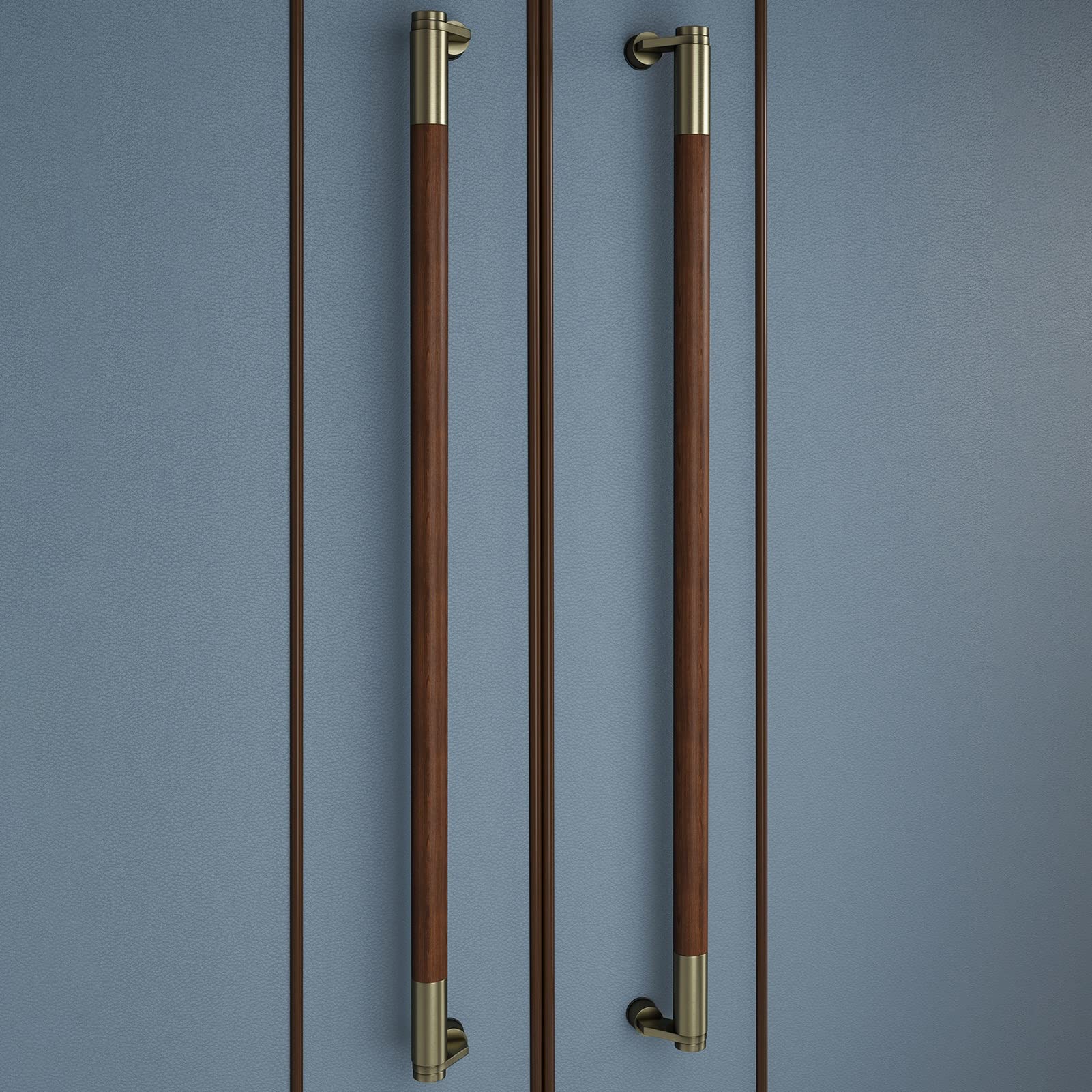 DFGHNBVC Stainless Steel Barn Door Pull Handle 24/32/39/47 Inch - 2-Piece Sliding Push Handle For Solid Wood Glass Doors, Heavy Duty, Modern Design,Style6-60Cm/24In Length