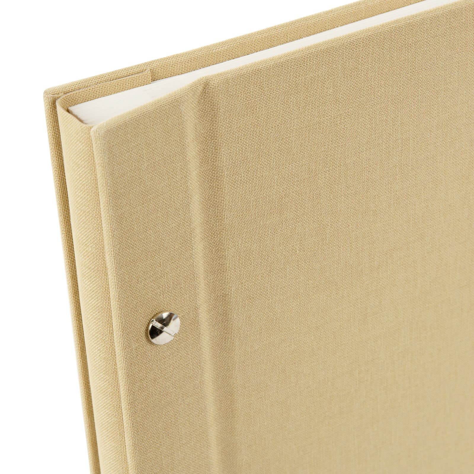 goldbuch Bella Vista 26 646 - Album fotografico a vite, 30 x 25 x 2 cm, 40 pagine bianche, copertina in lino, con finestra, colore: Marrone chiaro